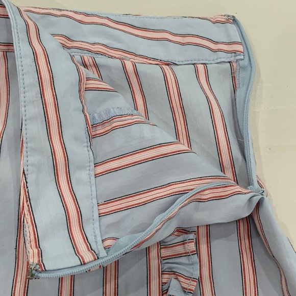 JCrew blue red pink white striped shorts side zip size 8 - Picture 5 of 5